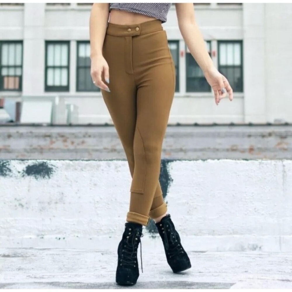American Apparel Women's Riding Pants Bronze Safari Brown Sz Small